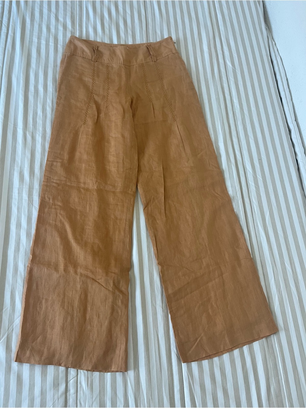 BritishIndia Traveller 100% Ramie Wide Leg Pants | Size 3 US size 2-4